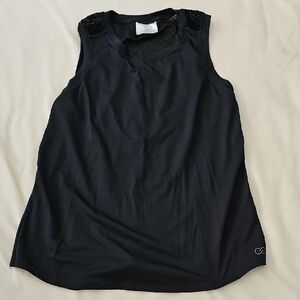 CALIA by Carrie Underwood Black Tank Top with Lace Details